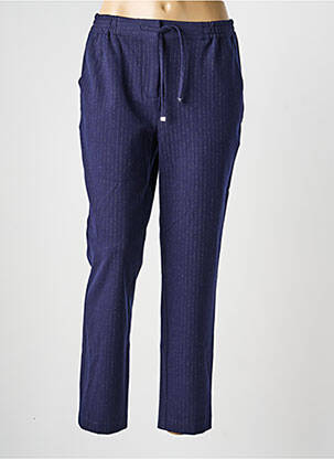 Pantalon droit stretch taille normale bleu JULIE GUERLANDE femme