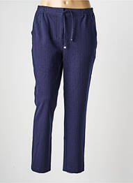 Pantalon droit stretch taille normale bleu JULIE GUERLANDE femme