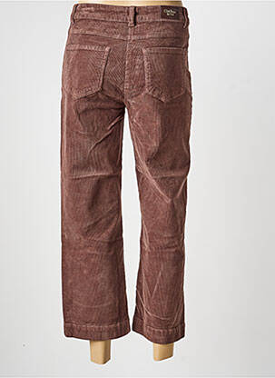 Pantalon 7/8 stretch taille normale marron C'EST BEAU LA VIE femme
