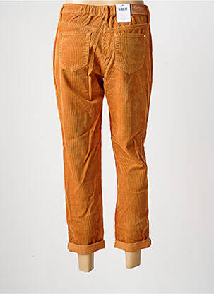 Pantalon 7/8 fermeture zippée sous rabat boutonné taille normale orange C'EST BEAU LA VIE femme