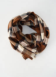 Echarpe finition franges marron CAMBRIDGE homme