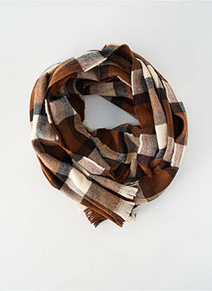 Echarpe finition franges marron CAMBRIDGE homme