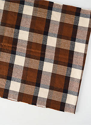 Echarpe finition franges marron CAMBRIDGE homme