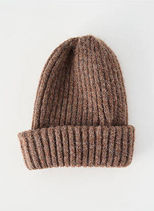 Bonnet stretch marron C'EST BEAU LA VIE femme
