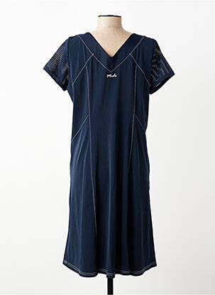 Robe mi-longue manches courtes manches courtes bleu MADO ET LES AUTRES femme