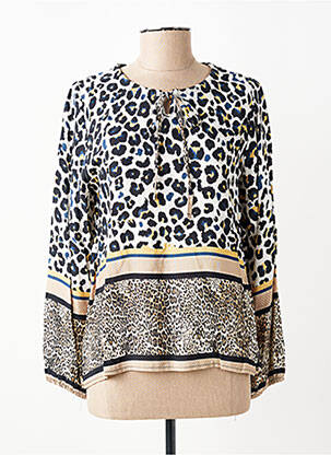 Blouse tissage popeline manches longues noir MERI & ESCA femme