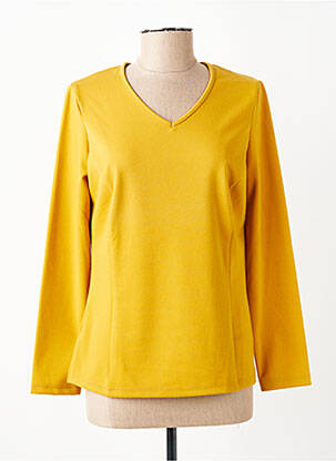 T-shirt manches longues manches longues jaune FRANCE RIVOIRE femme