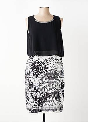 Robe mi-longue sans manche sans manche noir TINTA STYLE femme