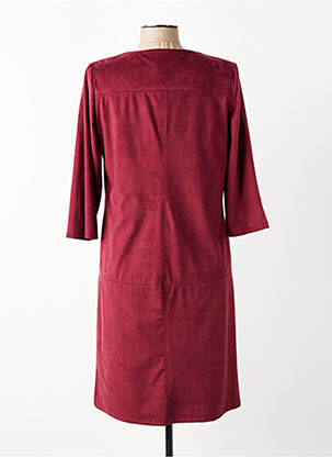 Robe mi-longue manches 3/4 manches 3/4 rouge FRED SABATIER femme