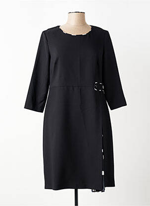 Robe mi-longue manches 3/4 manches 3/4 noir FRANCE RIVOIRE femme