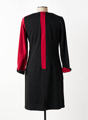 Robe mi-longue manches longues manches longues rouge FRANCE RIVOIRE femme