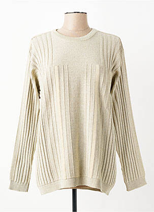 Pull tissage chiné manches longues beige FORCIER femme