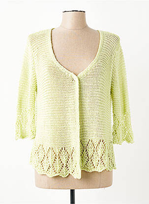 Gilet manches longues manches 3/4 vert I.ODENA femme