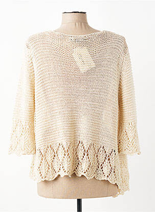 Gilet manches longues manches 3/4 beige I.ODENA femme