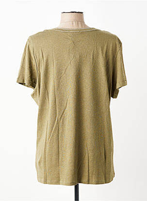 T-shirt col v manches courtes vert DIANE LAURY femme