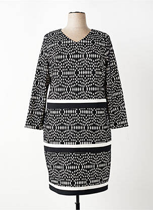 Robe mi-longue manches longues manches longues noir FRANCE RIVOIRE femme