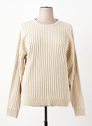Pull stretch manches longues beige FORCIER femme