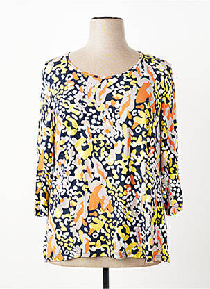 T-shirt manches 3/4 manches 3/4 orange FRANCE RIVOIRE femme