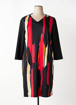 Robe mi-longue manches longues manches longues noir FRANCE RIVOIRE femme