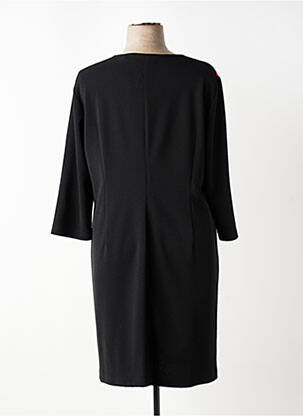 Robe mi-longue manches longues manches longues noir FRANCE RIVOIRE femme