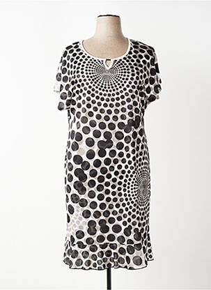 Robe mi-longue manches courtes manches courtes noir TELMAIL femme