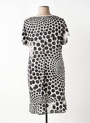 Robe mi-longue manches courtes manches courtes noir TELMAIL femme