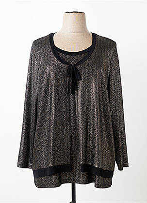 Top stretch manches longues noir FRANCE RIVOIRE femme