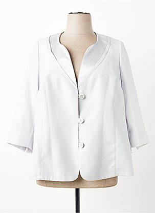 Veste chic tissage crêpe gris FRANCE RIVOIRE femme