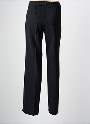 Pantalon droit tissage crêpe taille haute noir FLEUR DE SEL femme