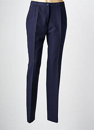 Pantalon slim taille haute taille haute bleu ANNE KELLY femme