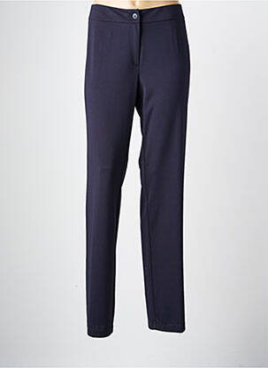 Pantalon droit tissage crêpe taille normale bleu DIAMBRE femme