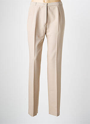 Pantalon slim taille haute taille haute beige ANNE KELLY femme