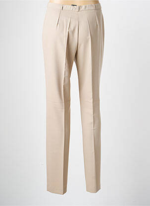 Pantalon slim taille haute taille haute beige ANNE KELLY femme