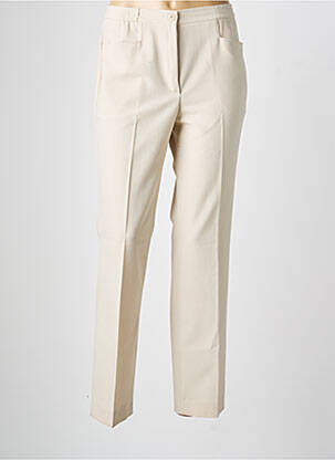 Pantalon slim taille haute taille haute beige FINNKARELIA femme