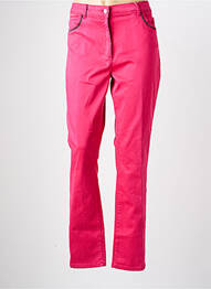 Pantalon slim tissage popeline taille normale rose DIANE LAURY femme