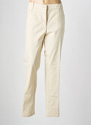 Pantalon slim tissage popeline taille normale beige DIANE LAURY femme