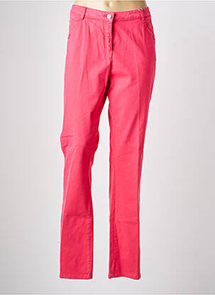 Pantalon slim tissage popeline taille normale rose DIANE LAURY femme