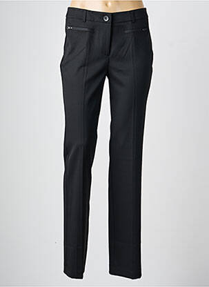 Pantalon chino fermeture zippée sous rabat boutonné taille normale noir FRED SABATIER femme