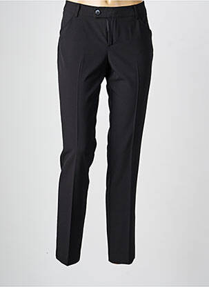 Pantalon chino fermeture zippée sous rabat boutonné taille normale noir DIAMBRE femme