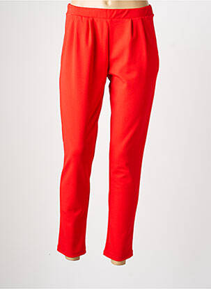 Pantalon 7/8 taille élastique taille normale rouge GEVANA femme