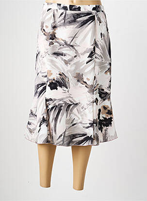 Jupe mi-longue taille à pinces gris FRANCE RIVOIRE femme