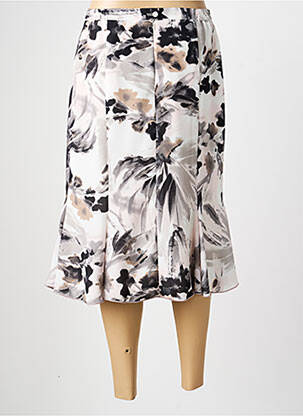 Jupe mi-longue taille à pinces gris FRANCE RIVOIRE femme