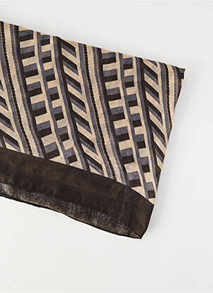 Foulard imprimé fantaisie vert SOIE POUR SOI femme