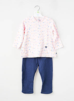 Ensemble pantalon type de haut t-shirt rose SUCRE D'ORGE fille