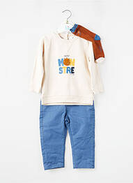 Ensemble pantalon coupe droite bleu SUCRE D'ORGE garçon