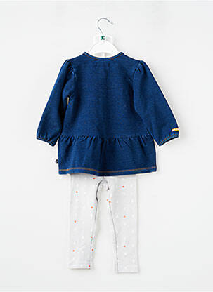 Ensemble pantalon type de haut chemise / blouse bleu SUCRE D'ORGE fille