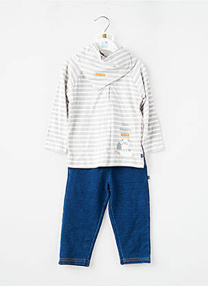 Ensemble pantalon taille élastique gris SUCRE D'ORGE garçon