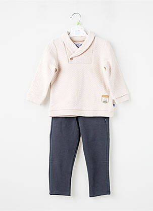 Ensemble pantalon coupe droite beige SUCRE D'ORGE garçon