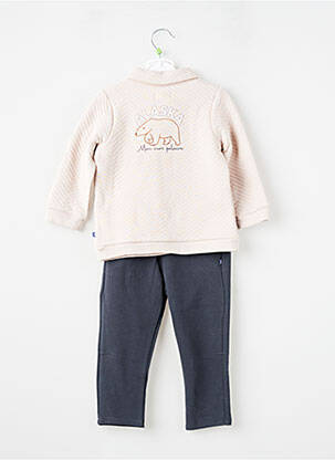 Ensemble pantalon coupe droite beige SUCRE D'ORGE garçon