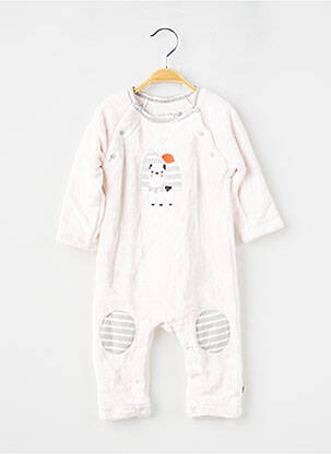 Combi-pantalon coupe droite manches longues blanc SUCRE D'ORGE enfant